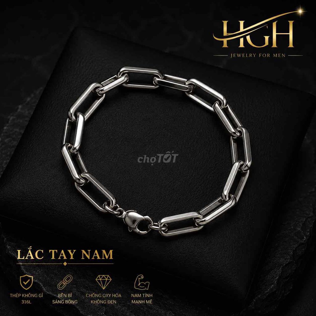 Lắc tay HIGH Nam Thép không gỉ Bạc dài 22cm. Mua bán Phụ kiện thời trang khác tại Quận Phú Nhuận Tp Hồ Chí Minh được đăng bởi Lục Y Bình hình 1