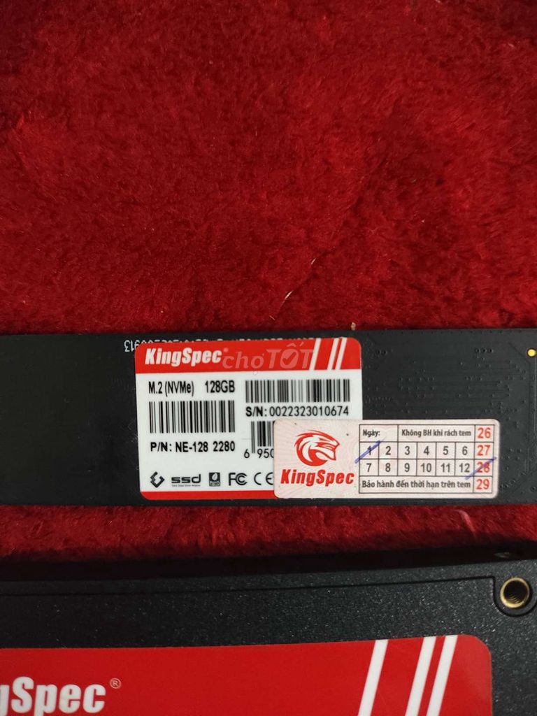 Ổ cứng SSD KingSpec 128GB M.2 NVMe. Mua bán Linh kiện (RAM, Card...) tại Thành phố Phủ Lý Hà Nam được đăng bởi nguyen duong hình 1