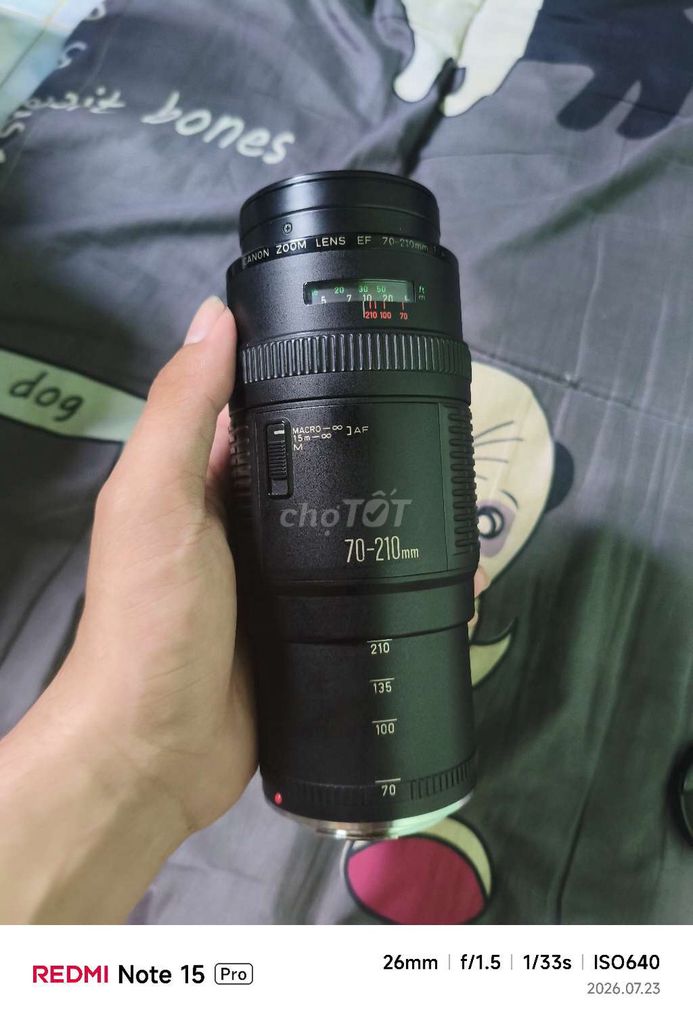 Ống kính Canon 70-210mm F4 Đen 98% mới. Mua bán Máy ảnh, Máy quay tại undefined Tp Hồ Chí Minh được đăng bởi Kiệt hình 1