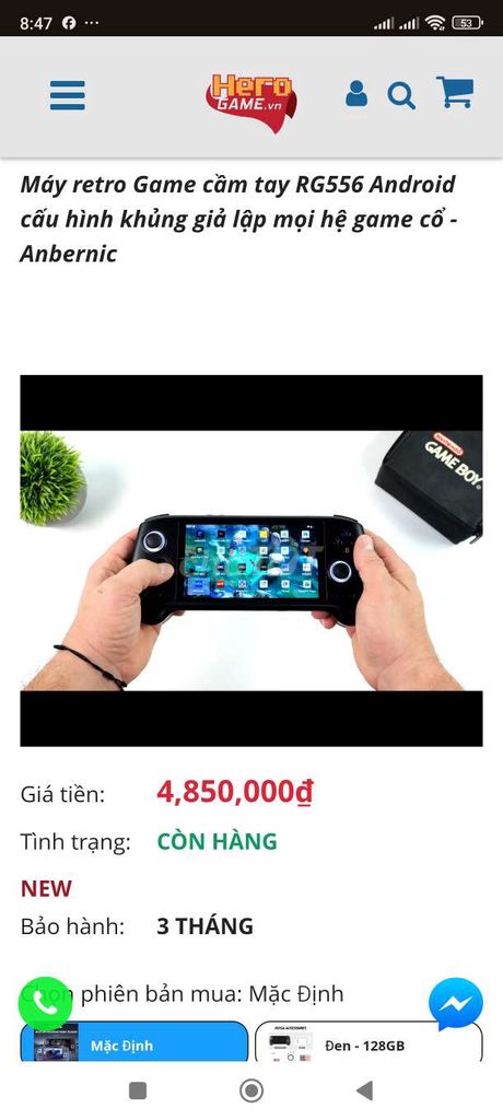 Máy chơi game Anbernic RG556 Đen 128GB. Mua bán Thiết bị chơi game tại Thành phố Rạch Giá Kiên Giang được đăng bởi Thuận  hình 1