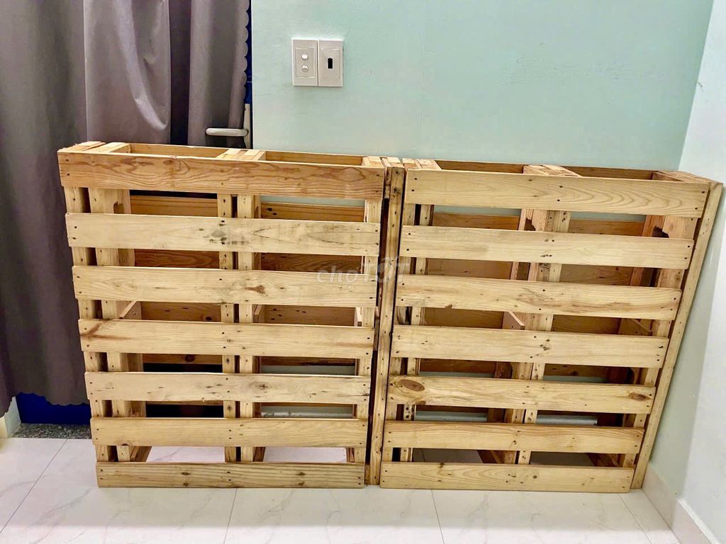 Giường pallet gỗ 1m6x2m. Mua bán Giường, chăn ga gối nệm tại Thành phố Thủ Dầu Một Bình Dương được đăng bởi Thảo Anh Nguyễn hình 1