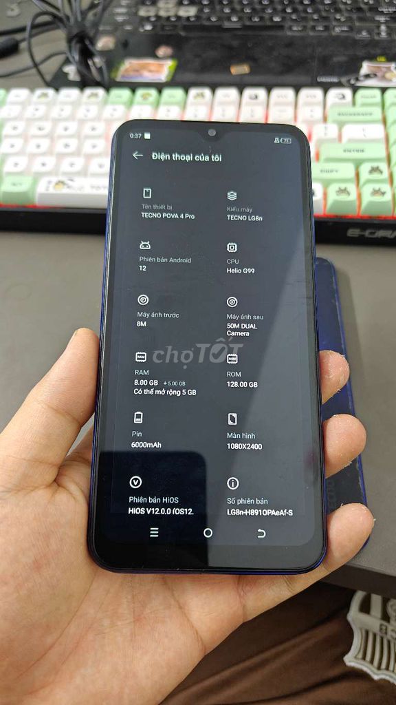 Tecno Pova 4 Pro 128GB Xanh. Mua bán Điện thoại tại Thành phố Thủ Đức Tp Hồ Chí Minh được đăng bởi Điện Thoại Giá Tốt hình 1