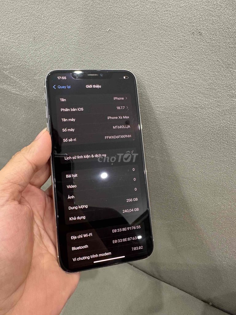 Apple iPhone Xs Max 256GB Bạc Đã sử dụng. Mua bán Điện thoại tại Quận Đống Đa Hà Nội được đăng bởi Ng Hoang Anh hình 1