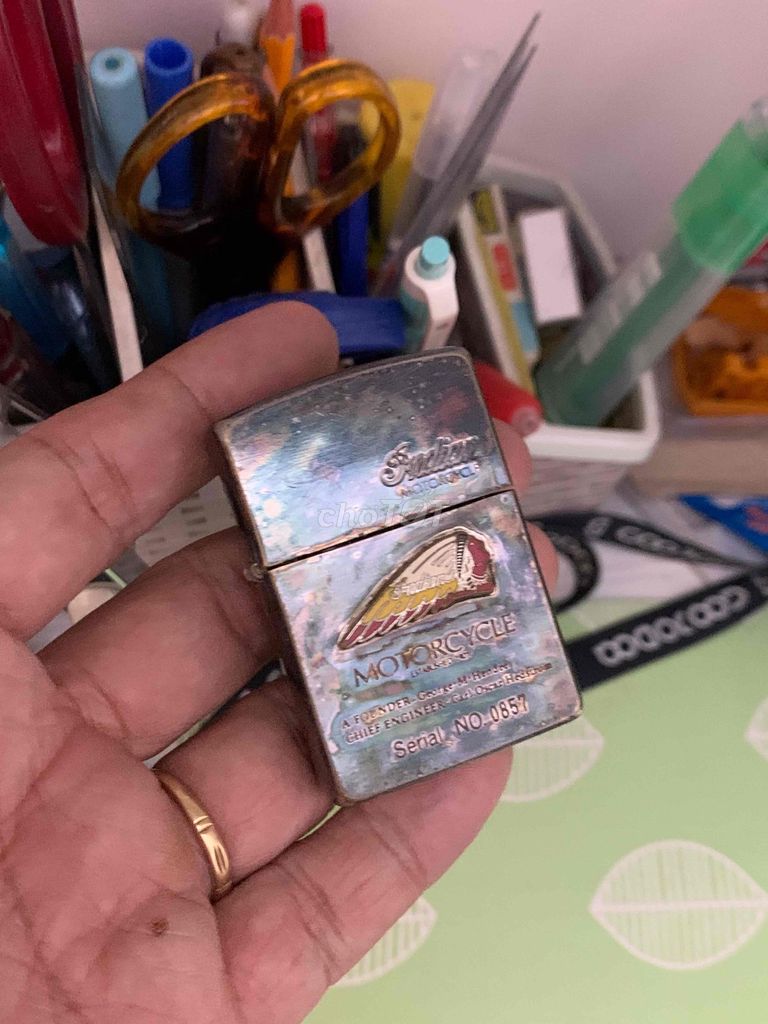 Bật lửa Zippo Mạ bạc Xe mô tô Indian. Mua bán Đồ sưu tầm, đồ cổ tại Quận Gò Vấp Tp Hồ Chí Minh được đăng bởi Minh hình 1