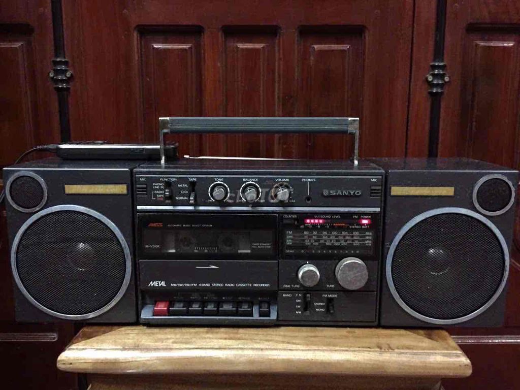 Đài radio cassette Sanyo M-V50K Đen. Mua bán Tivi, Âm thanh tại Huyện Triệu Sơn Thanh Hóa được đăng bởi Quoclong hình 1