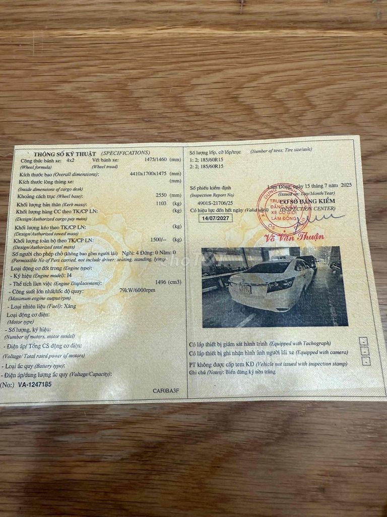 Toyota Vios 2018 1.5G. Mua bán Ô tô tại Thành phố Thuận An Bình Dương được đăng bởi Bình Nguyễn hình 3