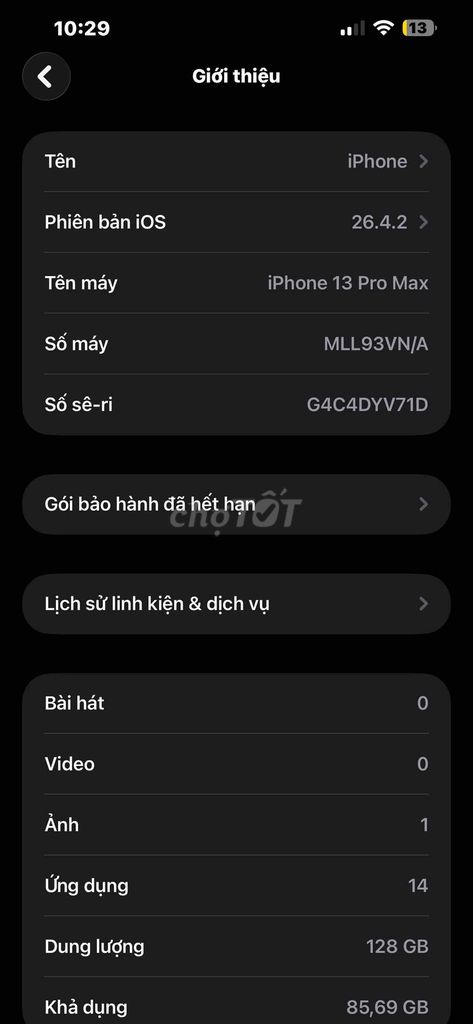 Apple iPhone 13 Pro Max 128GB Xám. Mua bán Điện thoại tại Quận Tân Phú Tp Hồ Chí Minh được đăng bởi Tienanh hình 1