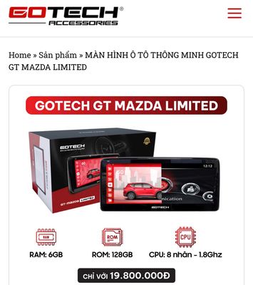 MÀN HÌNH Ô TÔ THÔNG MINH GOTECH GT MAZDA LIMITED. Mua bán Phụ tùng xe tại Quận Bình Thạnh Tp Hồ Chí Minh được đăng bởi Diemnth