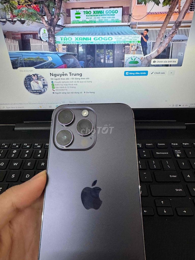 iPhone 14 Pro Max 128GB Tím Đã sử dụng. Mua bán Điện thoại tại Quận Ngũ Hành Sơn Đà Nẵng được đăng bởi Nguyễn Hữu Trung hình 1