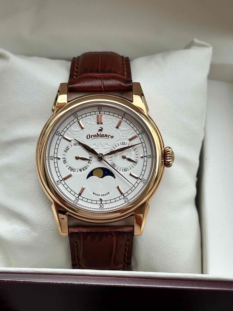 Đồng hồ Orobianco Moonphase Nam 40mm. Mua bán Đồng hồ tại Quận Tân Phú Tp Hồ Chí Minh được đăng bởi Tân Thanh NT hình 1