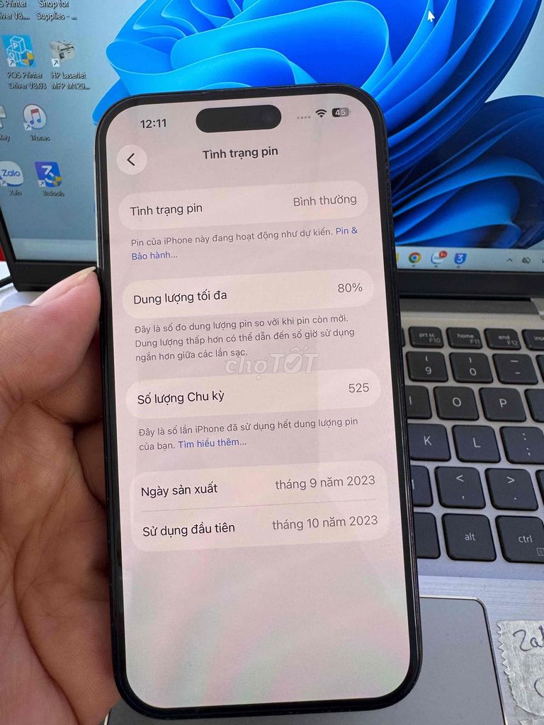 Apple iPhone 15 128GB Đen 80%. Mua bán Điện thoại tại Quận 6 Tp Hồ Chí Minh được đăng bởi QUỐC THIÊN BÁN GÓP 0 ĐỒNG  hình 1