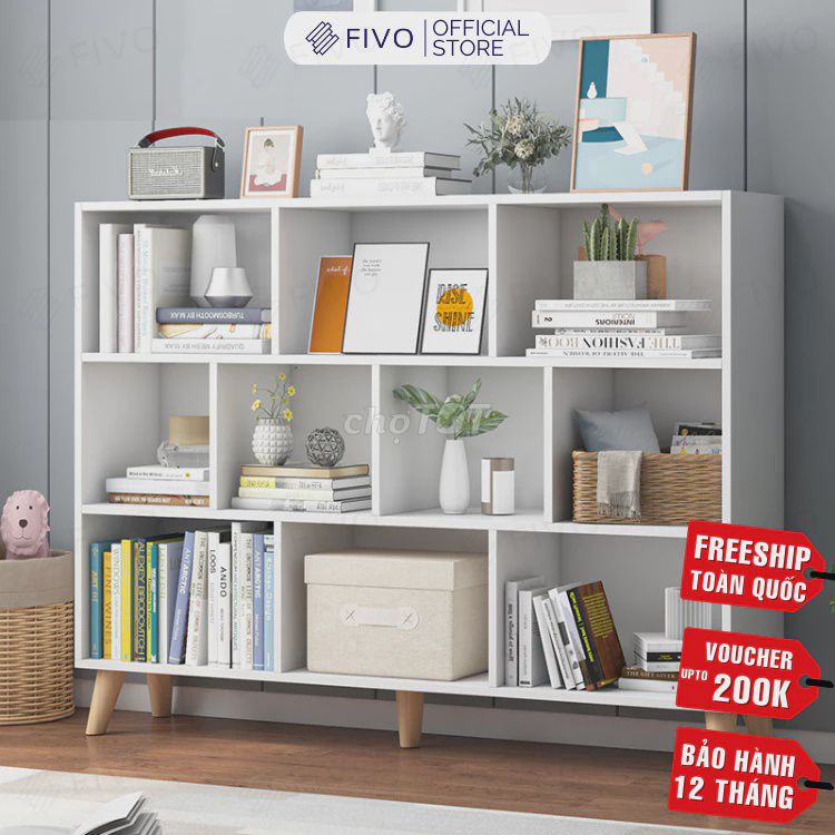 Kệ sách Gỗ MDF Trắng Đa tầng 120x24x107 cm. Mua bán Tủ, kệ gia đình tại Quận 12 Tp Hồ Chí Minh được đăng bởi Trí Phan hình 1