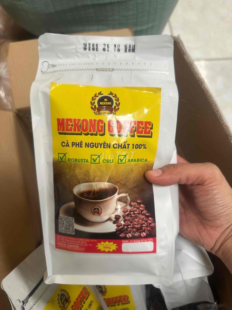 cà phê hạt rang mộc Robusta mix Moka pha máy