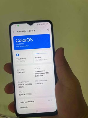 Oppo A77s 128GB Xanh