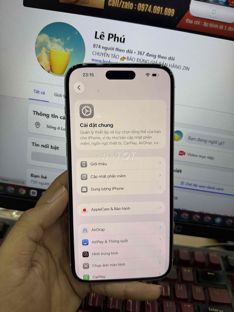 Apple iPhone 15 Plus mỹ 2 esim. Mua bán Điện thoại tại Huyện Đức Hòa Long An được đăng bởi Lê Phú hình 1