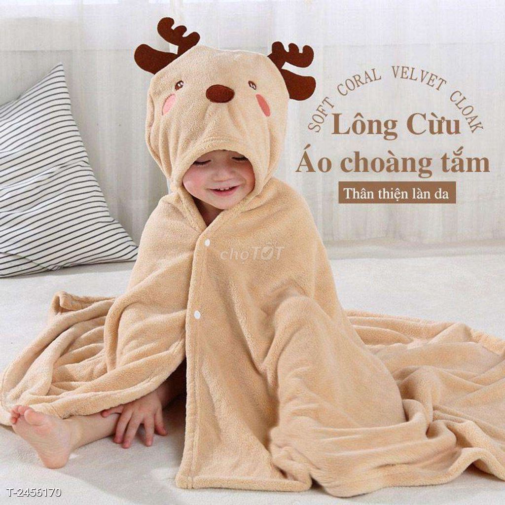 Áo choàng tắm trẻ em lông cừu hình thú. Mua bán Mẹ và bé tại Quận Hoàng Mai Hà Nội được đăng bởi Siêu thị Anh Tú 68   hình 1