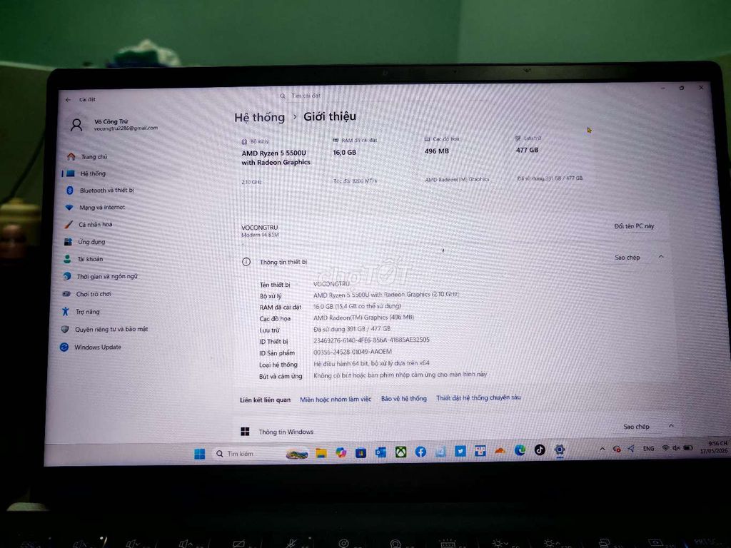 MSI Modern 14 Ryzen 5 16GB/512GB. Mua bán Laptop tại undefined undefined được đăng bởi Win hình 1