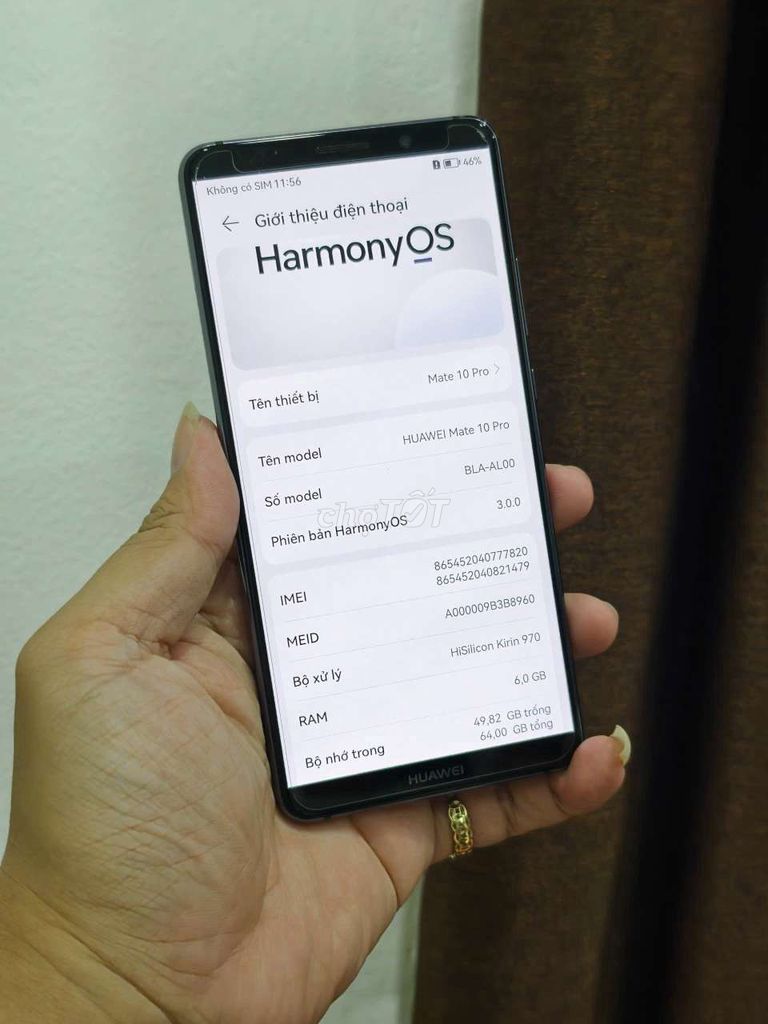 Huawei Mate 10 Pro 6GB/64GB Xám HarmonyOS. Mua bán Điện thoại tại Thị xã Từ Sơn Bắc Ninh được đăng bởi Chu Tước hình 1