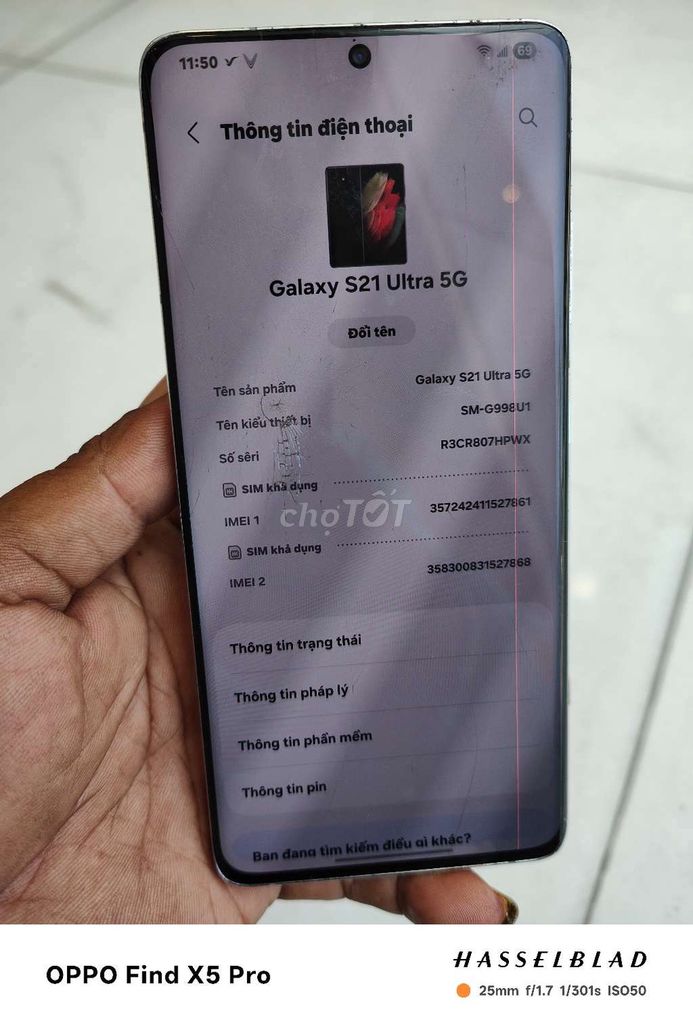 Samsung Galaxy S21 Ultra 128GB Bạc. Mua bán Điện thoại tại Quận 12 Tp Hồ Chí Minh được đăng bởi BẢO NGUYÊN  hình 1