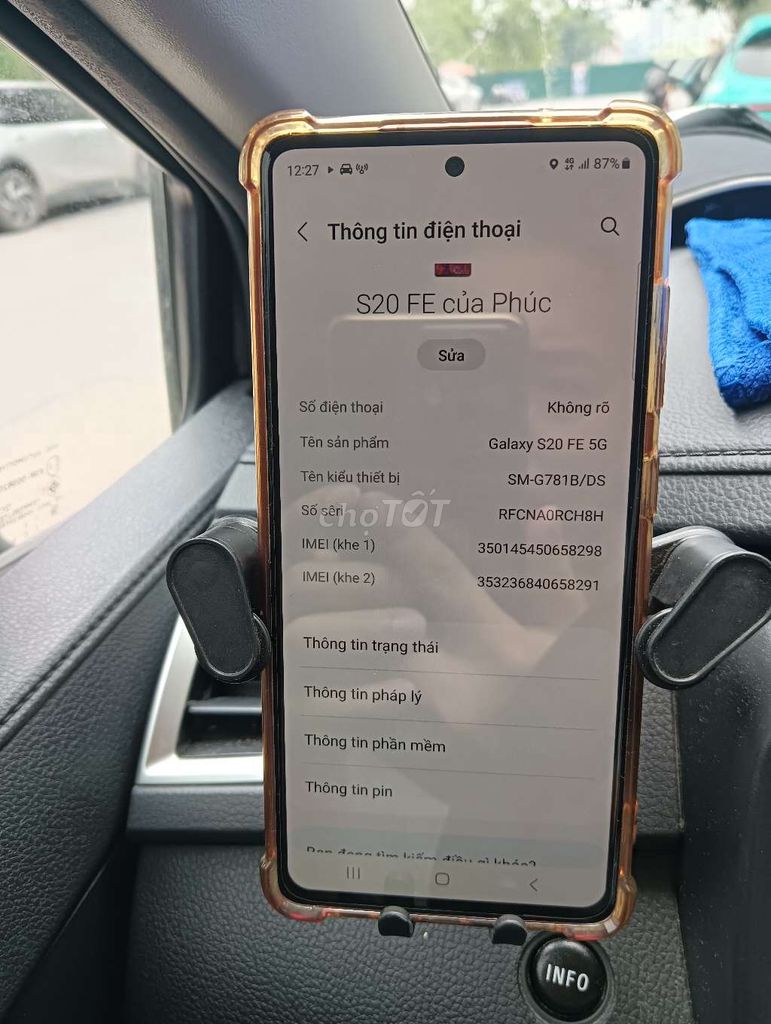 Samsung Galaxy S20 FE 5G Tím. Mua bán Điện thoại tại Quận Nam Từ Liêm Hà Nội được đăng bởi Ngô Thế Phúc hình 1
