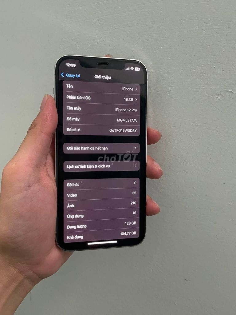Apple iPhone 12 Pro 128GB Trắng Đã qua sử dụng. Mua bán Điện thoại tại Quận 1 Tp Hồ Chí Minh được đăng bởi Hội Đồ Điện Tử hình 1