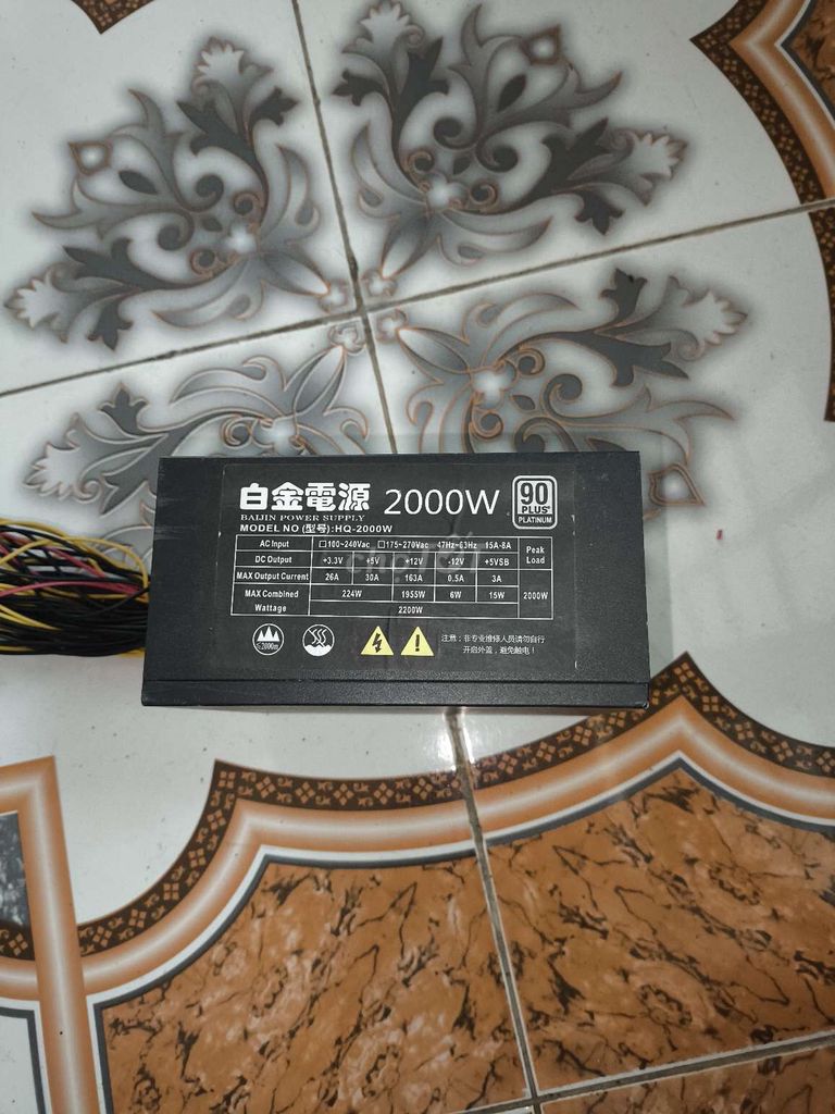 Nguồn máy tính 2000W 90 Plus Platinum Đen. Mua bán Linh kiện (RAM, Card...) tại Thị xã Sơn Tây Hà Nội được đăng bởi Long chuyên linh kiện điện tử hình 1