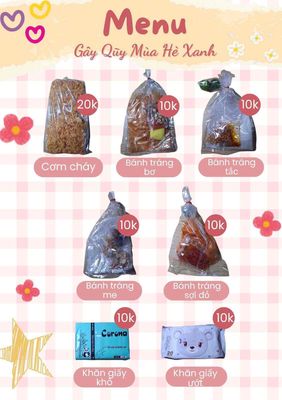 Bánh tráng + Cơm cháy + Khăn giấy. Mua bán Đồ ăn, thực phẩm và các loại khác tại Quận 8 Tp Hồ Chí Minh được đăng bởi Nguyễn Lê Gia Bảo