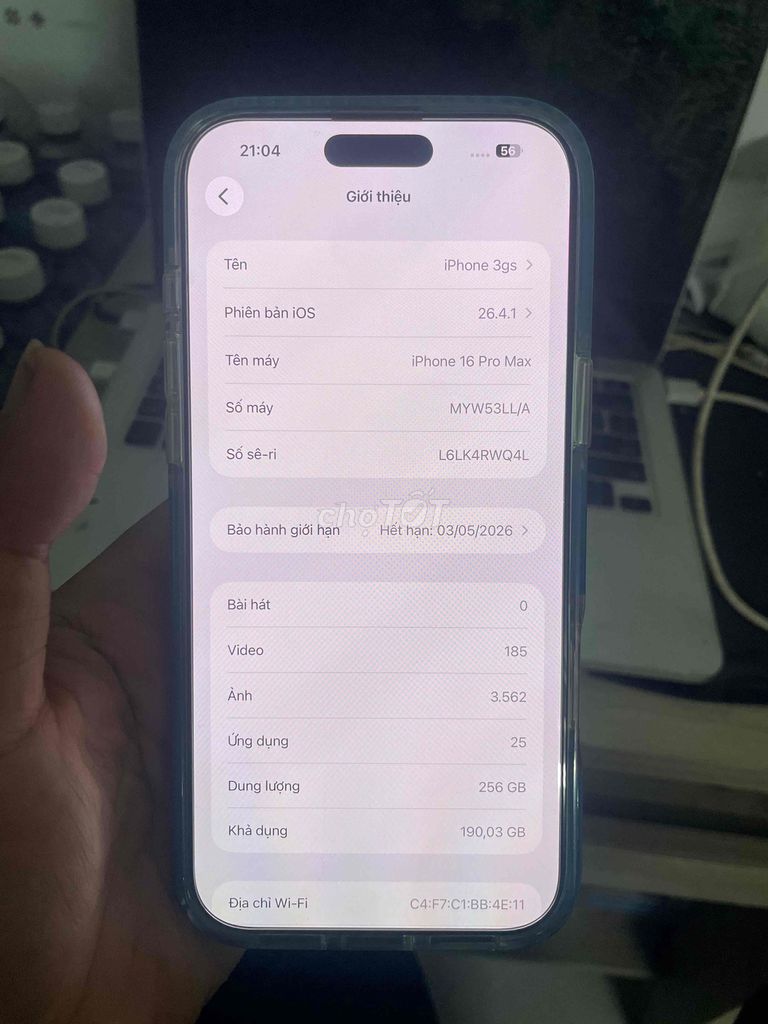 16 Pro Max 256GB Vàng Lock. Mua bán Điện thoại tại Thành phố Thuận An Bình Dương được đăng bởi Trung Apple Ko bán góp hình 1