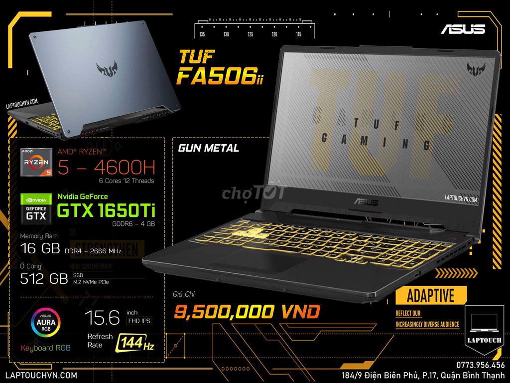 Asus TUF Gaming A15 FA506ii [ GTX 1650Ti ]. Mua bán Laptop tại Quận Bình Thạnh Tp Hồ Chí Minh được đăng bởi Cửa Hàng Máy Tính Laptouch VN hình 1