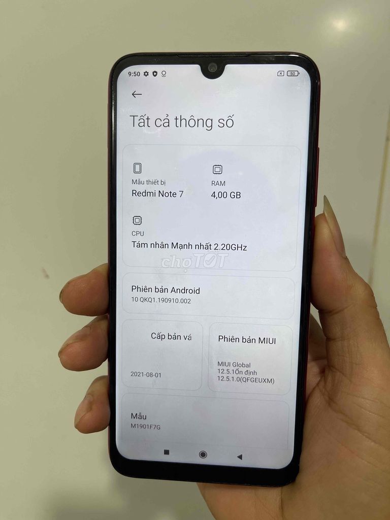 bán redmi not7 ram4 64gb full cn dùng tốt pin ok