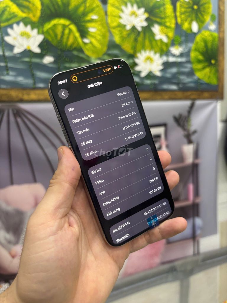 iPhone 15 Pro 128gb full zin khay sim . Mua bán Điện thoại tại Quận Bắc Từ Liêm Hà Nội được đăng bởi Cửa hàng Bính Táo hình 1
