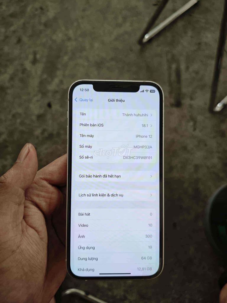 Apple iPhone 12 64GB Trắng. Mua bán Điện thoại tại Thành phố Tuyên Quang Tuyên Quang được đăng bởi Ha Thanh hình 1