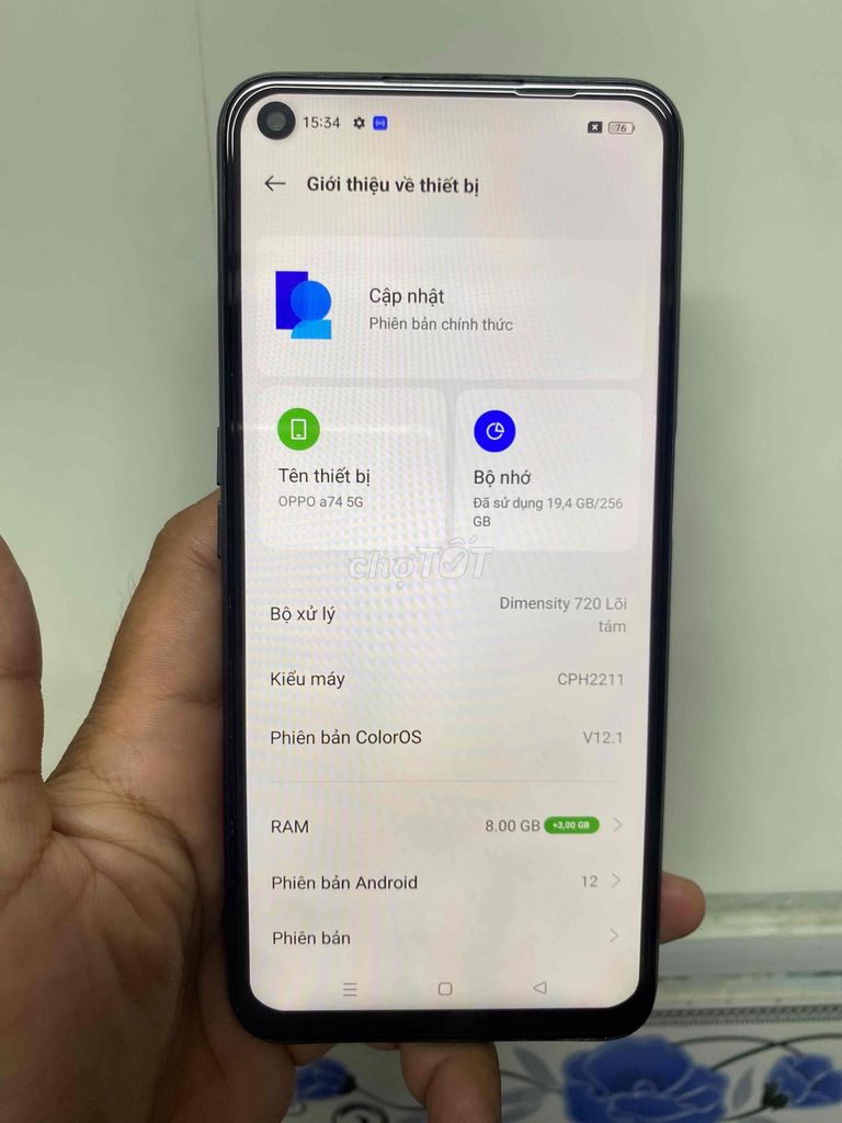 Oppo A74 5G 8GB/256GB Đen đẹp mạnh pin trâu. Mua bán Điện thoại tại Quận 12 Tp Hồ Chí Minh được đăng bởi Tính hình 1