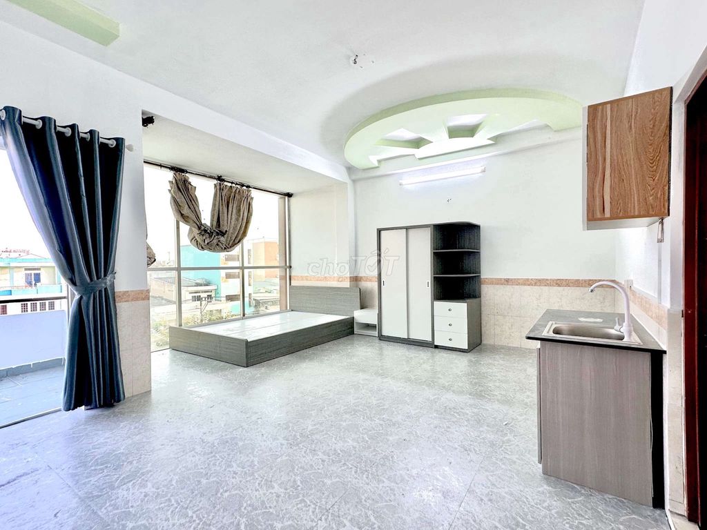 CĂN HỘ BAN CÔNG 30M2 ĐỦ NỘI THẤT SÁT BÀ HOM Q6 CV PHÚ LÂM Ở TỈNH LỘ 10