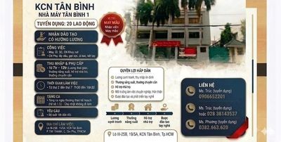 Tuyển 20 lao động phổ thông