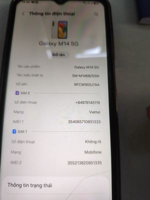 Samsung Galaxy M14 5G 64GB 4GB 5G