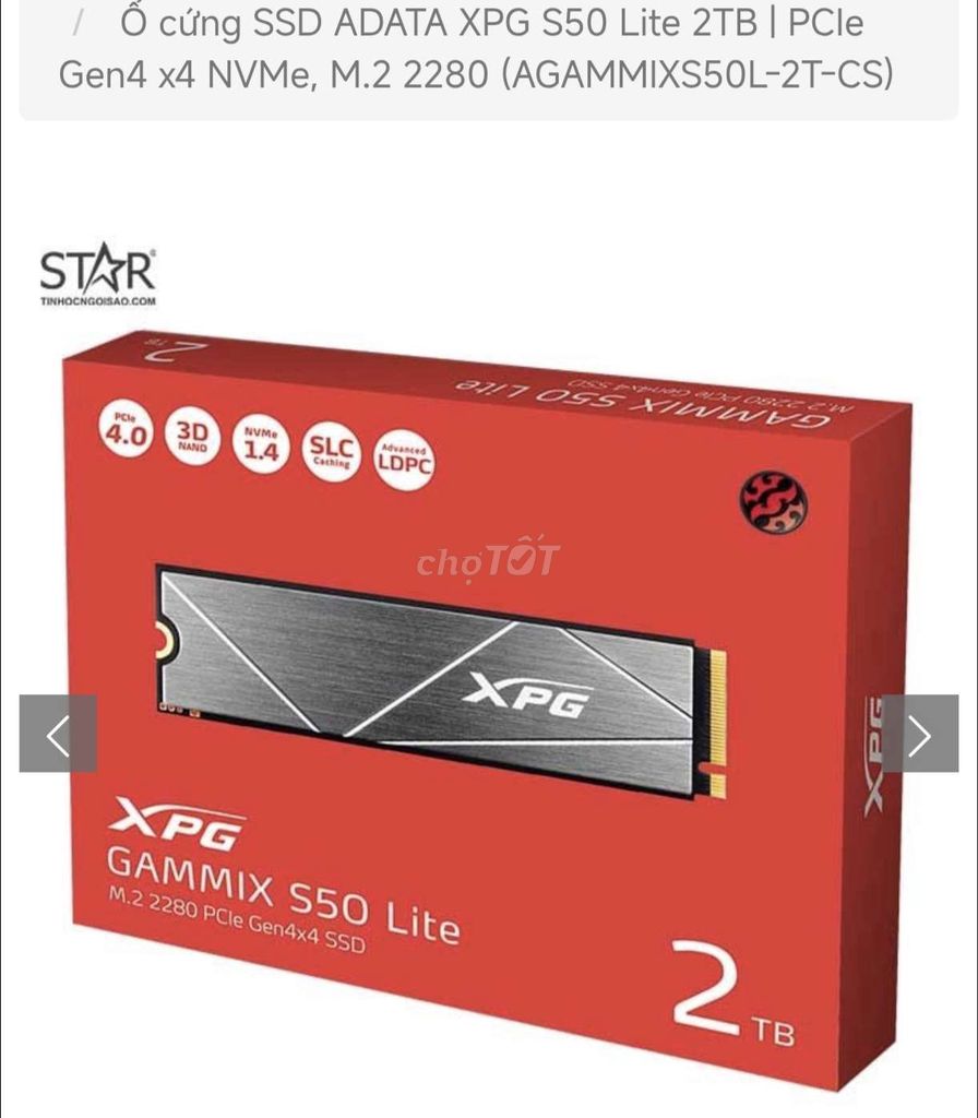 Ổ cứng NVME GEN4 ADATA XPG 2TB. Mua bán Linh kiện (RAM, Card...) tại Quận Tây Hồ Hà Nội được đăng bởi anh đức hình 1