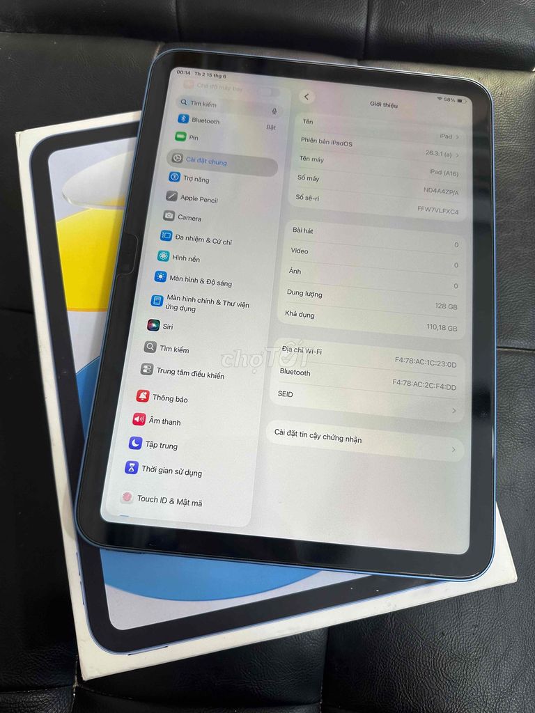 Apple iPad A16 Gen 11 128GB Xanh đẹp keng fullbox. Mua bán Máy tính bảng tại Quận Nam Từ Liêm Hà Nội được đăng bởi Ngô Thị Yến hình 1