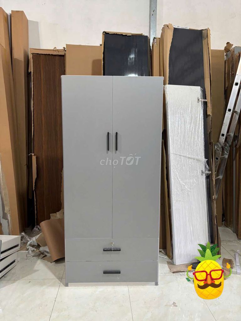 Tủ quần áo Nhựa Đài Loan 2 cánh 180*82*47 ###. Mua bán Tủ, kệ gia đình tại Quận 7 Tp Hồ Chí Minh được đăng bởi Nội Thất Giá Xưởng hình 1