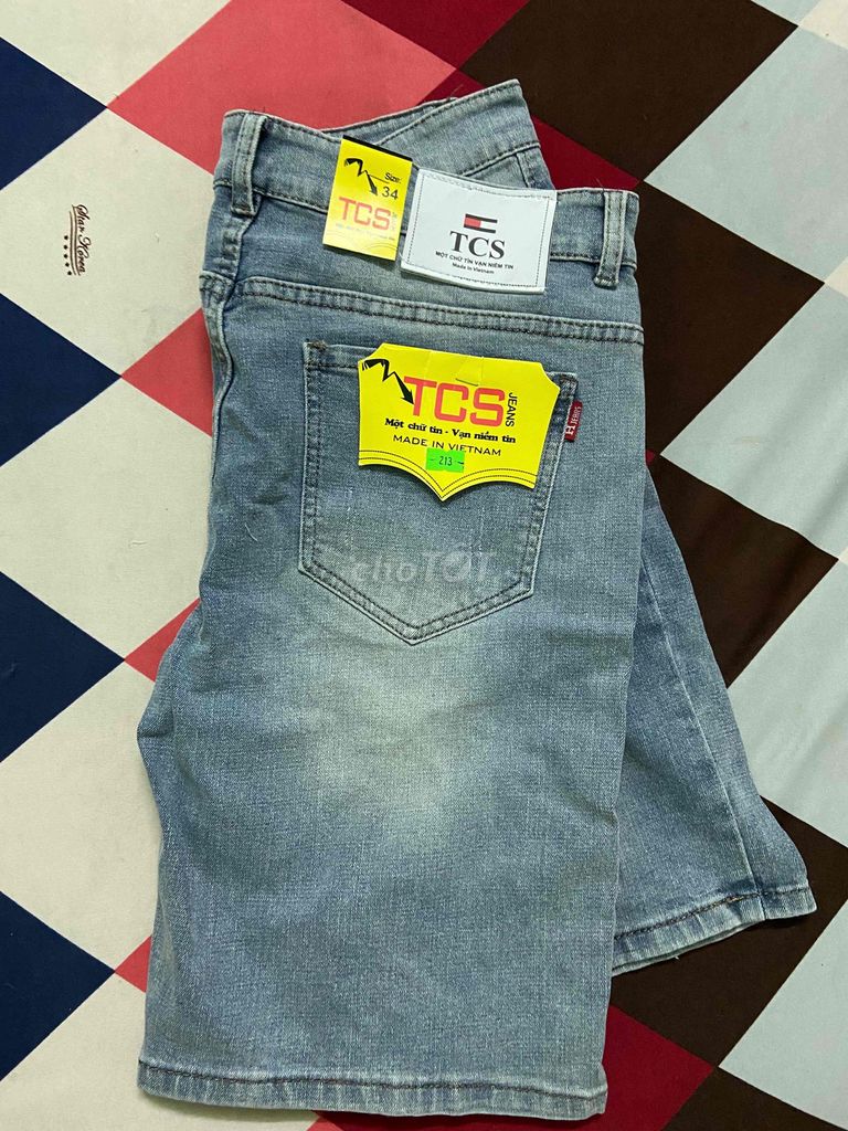 Quần short jean nam new nguyên tag chất tốt size34