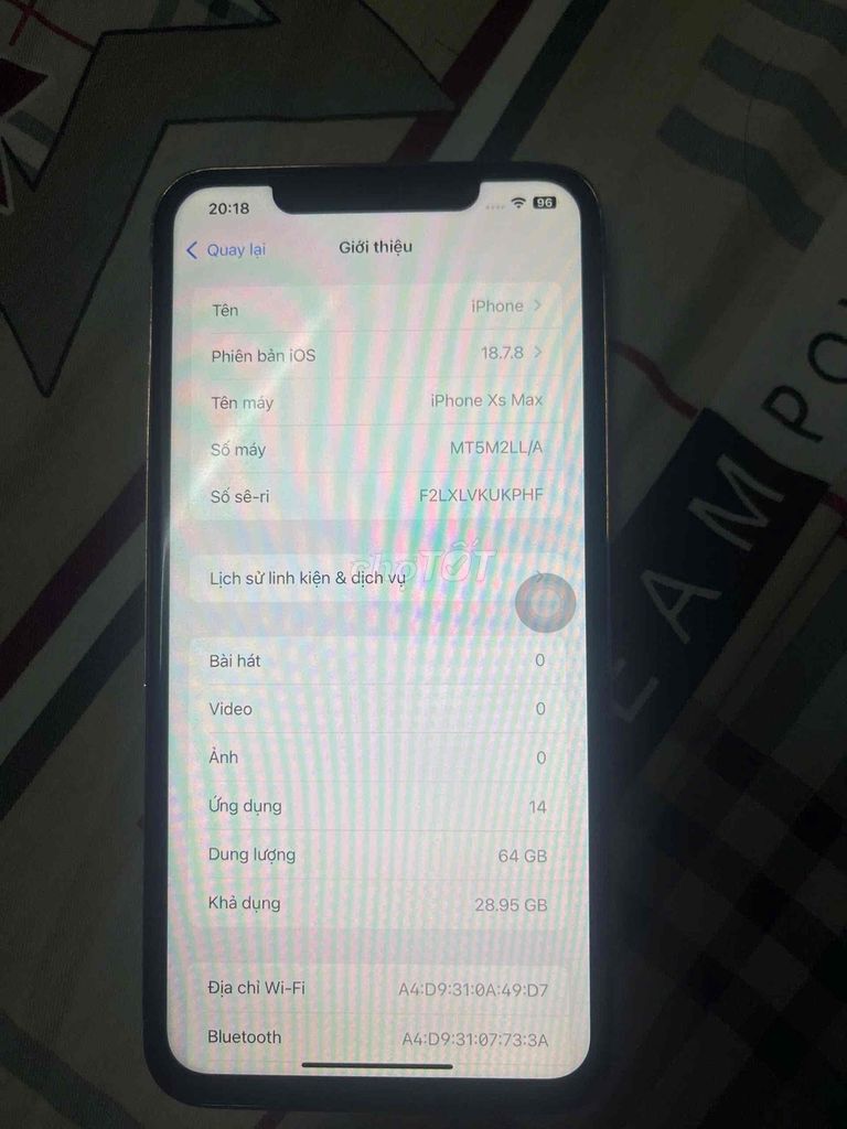 iPhone XS Max Lock 64GB. Mua bán Điện thoại tại Quận Bắc Từ Liêm Hà Nội được đăng bởi Nguyễn Đức Dũng hình 1