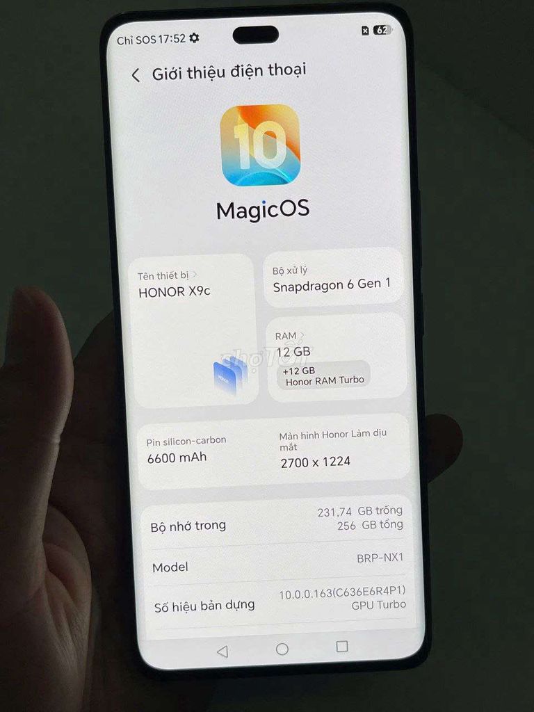 Honor X9c 5G 256GB mua FPT màn ko tì vết. Mua bán Điện thoại tại Quận Ninh Kiều Cần Thơ được đăng bởi Nguyễn hình 1