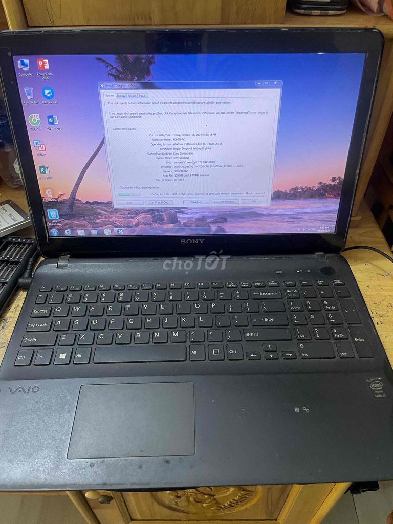 Laptop sony svf153 i5 4200u ram 4g hdd 500g