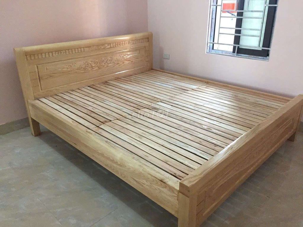 Giường ngủ gỗ sồi vàng nhạt. Mua bán Giường, chăn ga gối nệm tại Quận Kiến An Hải Phòng được đăng bởi Thu Trang Trần hình 1