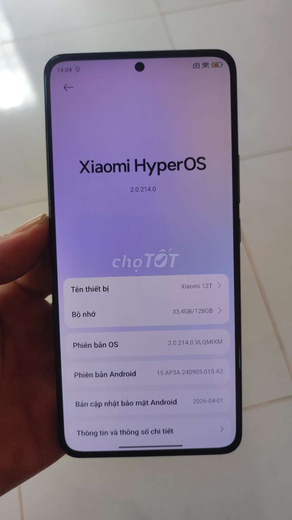 Xiaomi 12T 8GB/128GB Xanh Đã sử dụng. Mua bán Điện thoại tại Huyện Càng Long Trà Vinh được đăng bởi Note 20 5G hình 1