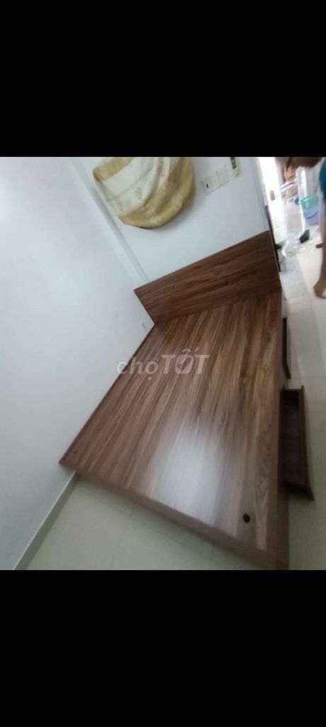 GIƯỜNG MDF GỖ CÔNG NGHIỆP 1M8*2M TRƠN CÓ HỘP KÉO