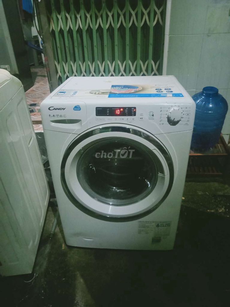 Máy giặt Candy 9kg cửa ngang Trắng đã sử dụng. Mua bán Máy giặt tại Thị xã Tân Uyên Bình Dương được đăng bởi văn  chất hình 1