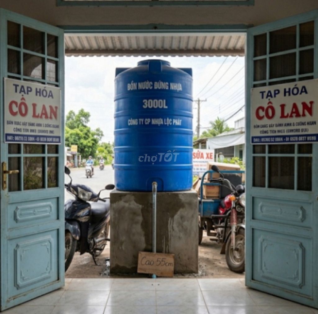 Bồn chứa nước Nhựa 3000 lít Xanh Mới. Mua bán Nội thất, đồ gia dụng khác tại Thị xã Phú Mỹ Bà Rịa - Vũng Tàu được đăng bởi Hana hình 1