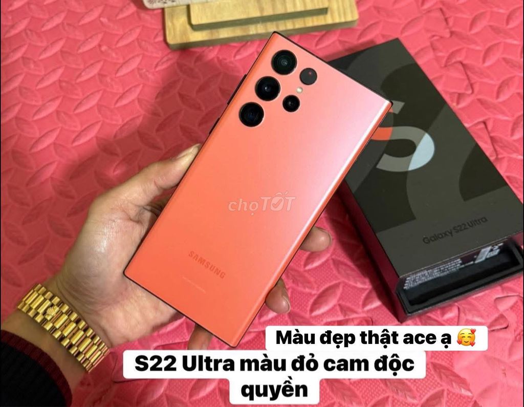 S22 Ultra New Seal màu cam độc quyển quá đẹp. Mua bán Điện thoại tại Quận Thanh Xuân Hà Nội được đăng bởi Vinh Râu Samsung hình 1