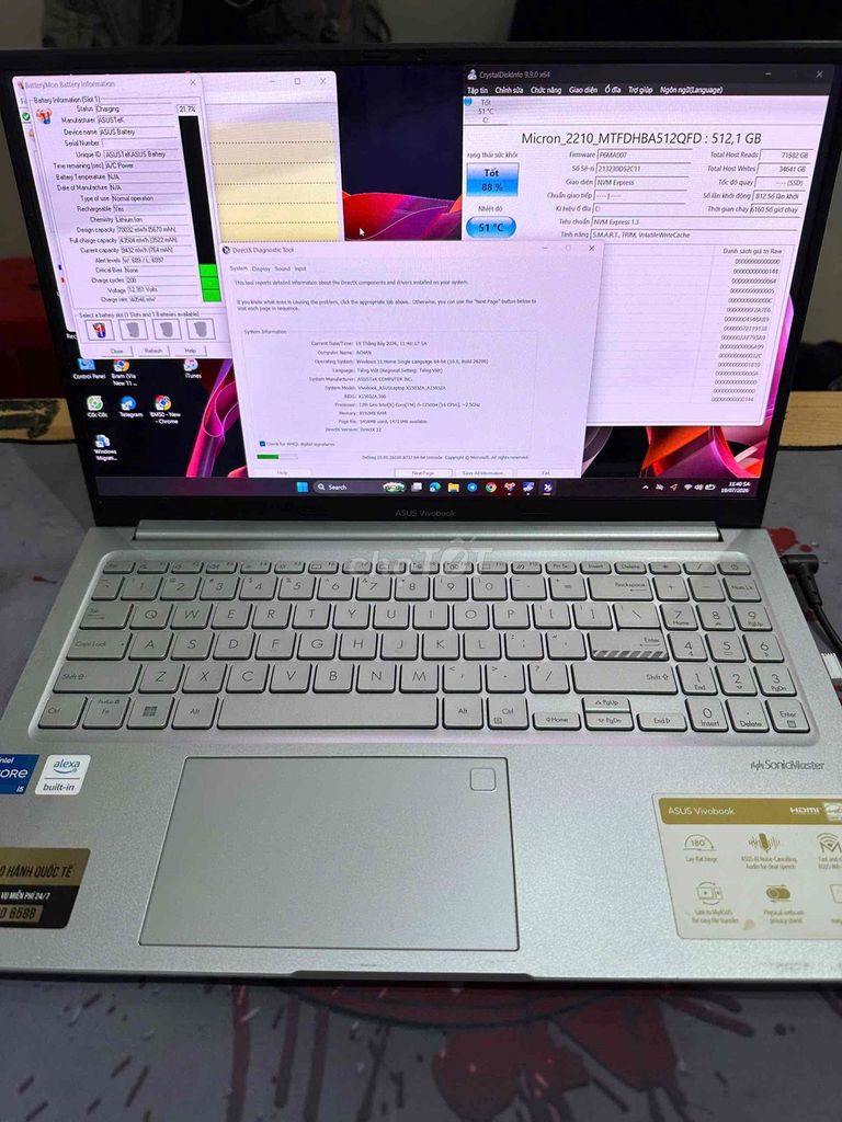 Asus Vivobook X1503ZA i5 gen 12 8GB/512GB Bạc. Mua bán Laptop tại Quận Đống Đa Hà Nội được đăng bởi Nam Đường Láng hình 1